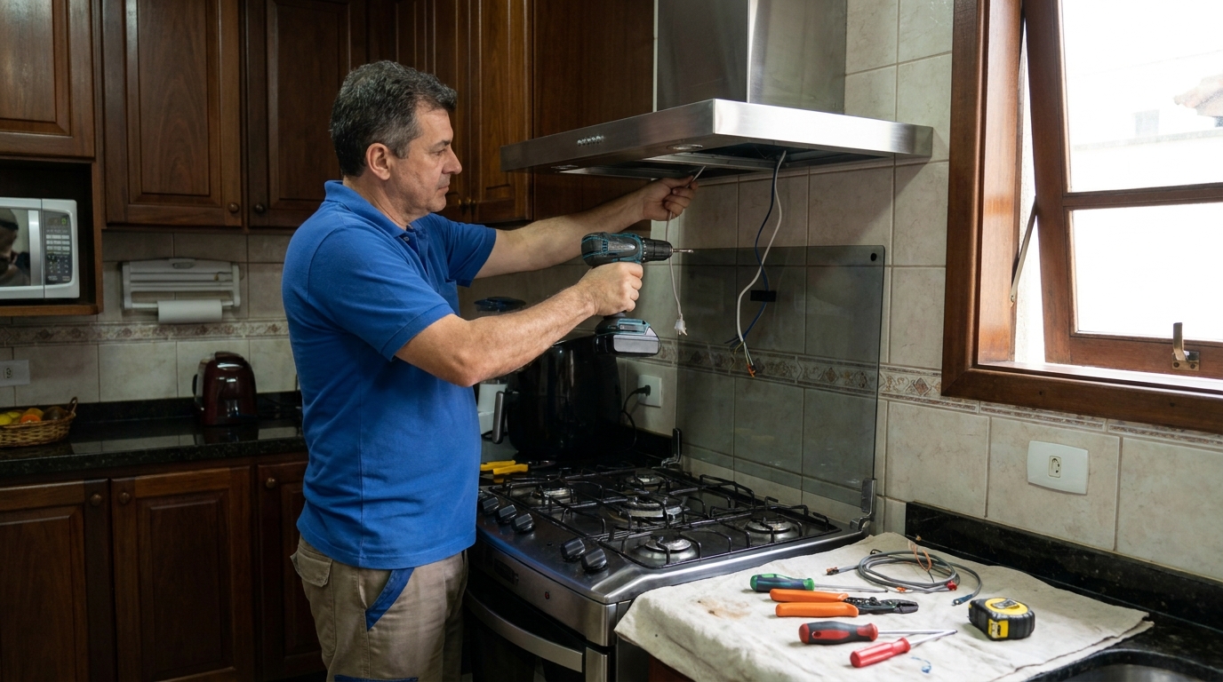 Instalacao de coifa e exaustor residencial em Goiânia‑GO