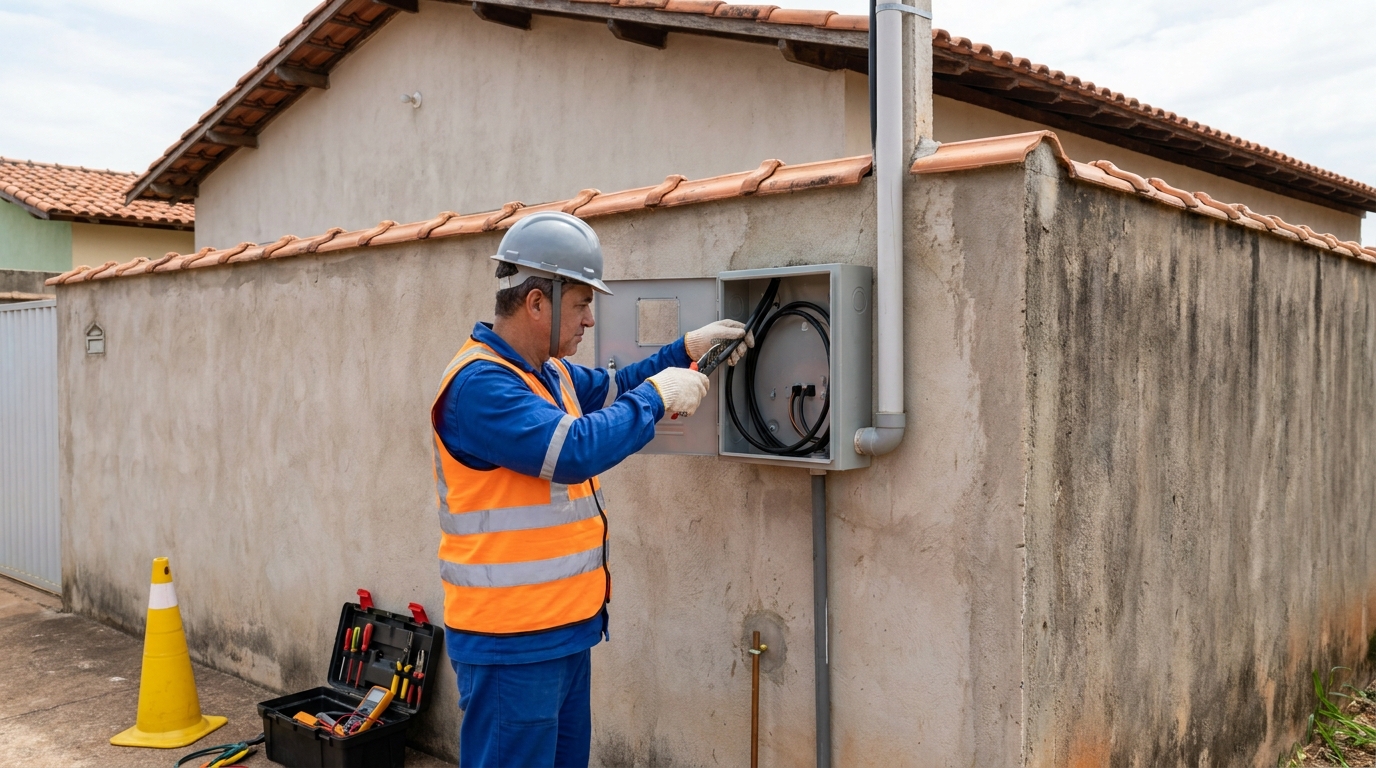 Instalacao de padrao de energia profissional em Goiânia‑GO