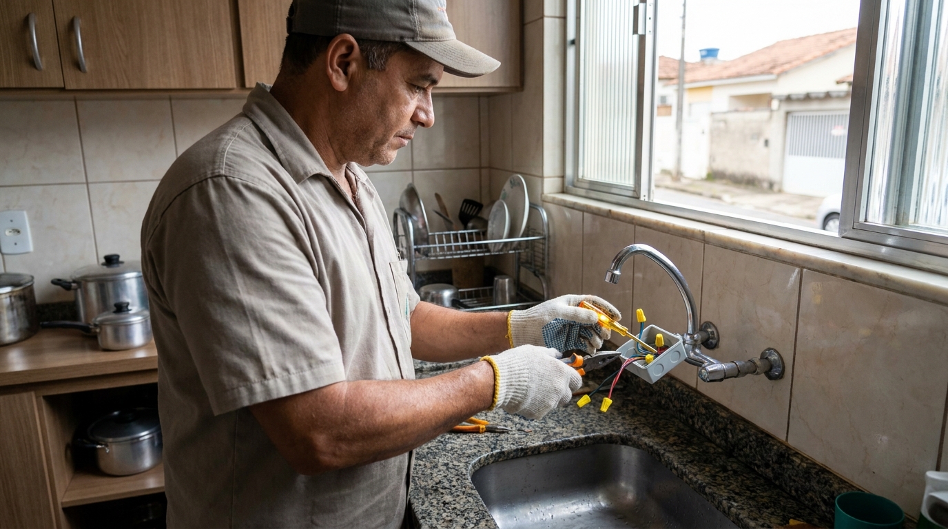 Instalacao de torneira eletrica profissional em Goiânia‑GO