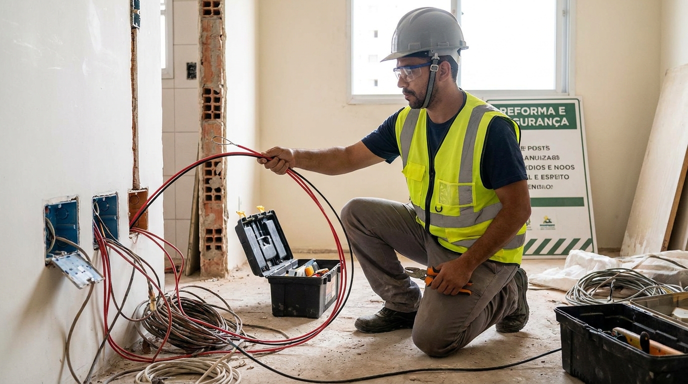 Troca de fiacao eletrica em Goiânia‑GO