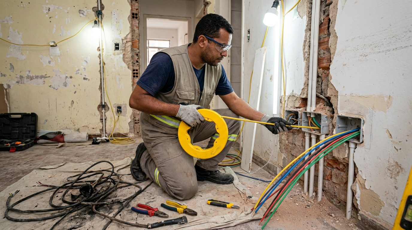 Troca de fiacao eletrica profissional em Goiânia‑GO